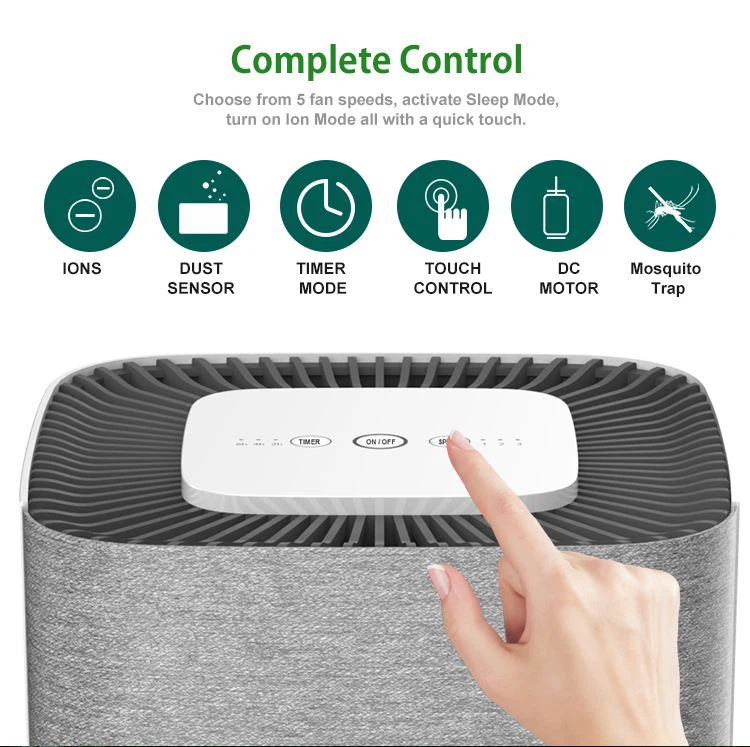 Tabletop Air Purifier With H13 HEPA Filter, Filters 99.97% smoke, pollen, allergens, bacteria, molds and viruses 06