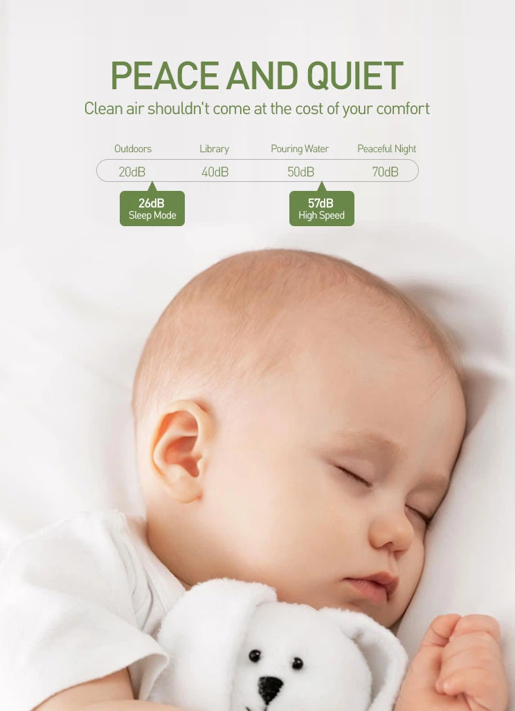 Personal Air Purifier With H13 HEPA Filter, Filters 99.97% Allergens, Pollen, Dust, Humidifier Function Effective Change Dry Air 04