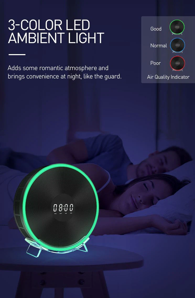 Personal Air Purifier With H13 HEPA Filter, Filters 99.97% Allergens, Pollen, Dust, Humidifier Function Effective Change Dry Air 06