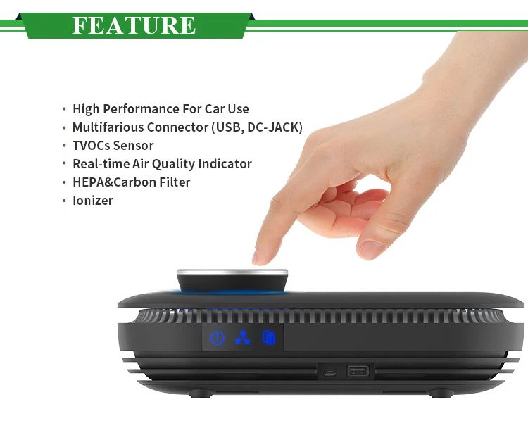 Car Air Purifier H13 HEPA filter for cigarettes, filtering 99.97% of cigarette smoke, boiling smoke, second-hand smoke and wildfire smoke, etc. 03