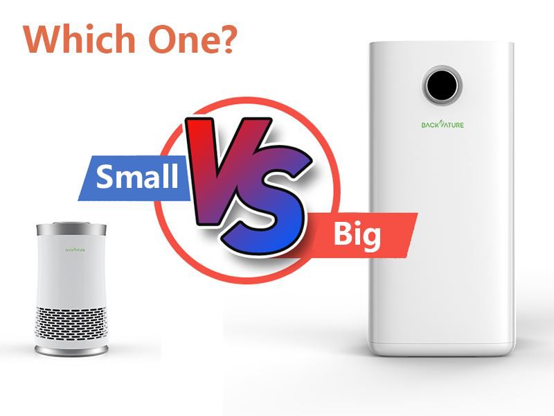 small vs big air purifier